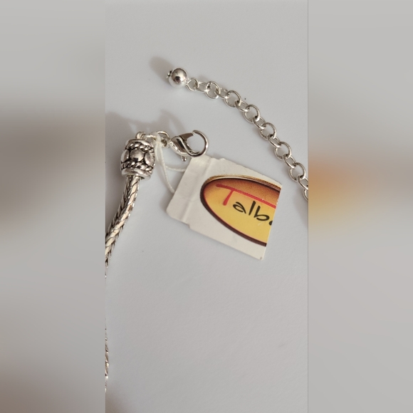 NWT Talbots necklace earrings set Bali silver red wheat chain NOS lucite - Picture 8 of 11